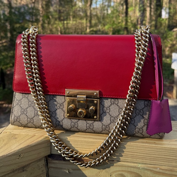 Gucci Supreme GG Tri Color Padlock Bag